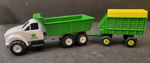 John Deere Dump Truck And Trailer ERTL Plastic And Metal - Picture 1 of 7