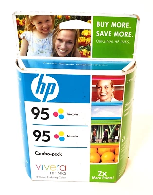 TwinPak New Genuine HP 95 Tri-Color Ink Cartridges Sealed HP Carton EXP 12/2009 - Image 1 of 4