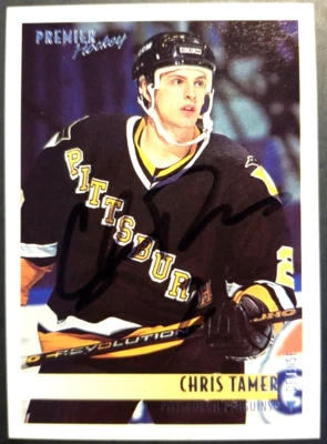 Chris Tamer Pittsburgh Penguins 1994 Premier #224 NHL Autographed Hockey Card - Image 1 of 2