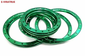 Alu Outer&Inner Lock Rings Fit PRO-Line MX43 Tire For TRAXXAS XMAXX Green 8pcs - Picture 1 of 4