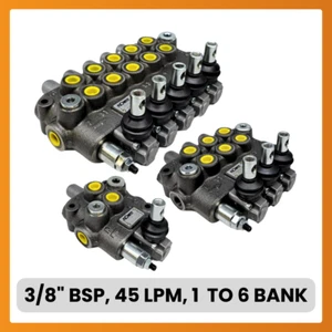 3/8" Bsp , 1-6 Bank Hidráulico Monobloque Válvula, 45Lpm , D / Actuando, Muelle - Imagen 1 de 8