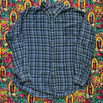 Vintage Members Only Flannel Long Sleeve Shirt XL 90s Grunge Rock Punk - Image 1 of 4