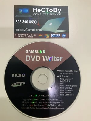 Samsung DVD Writer (PC 1996-2007) Nero - Disc Only Pre-owned  - Image 1 of 4