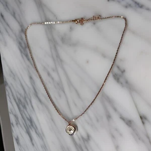 Women Hexagon With Diamond Stone Imitation Necklace Traditional Jewellery Chain - Picture 1 of 3