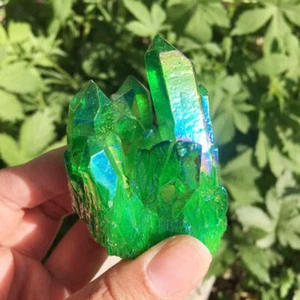 50-120g Specimens Ornaments Electroplated Healing Natural Quartz Crystal Cluster - Picture 1 of 6