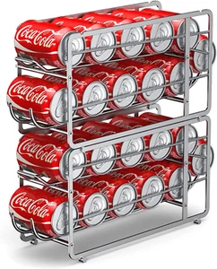 Soda Can Organizer Storage Rack, 2 Pack Stackable Beverage Soda Can Dispenser Or - Picture 1 of 7