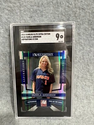 2010 Donruss Elite Extra Edition Pamela Anderson Aspirations SGC 9 #57/200 - Image 1 of 3