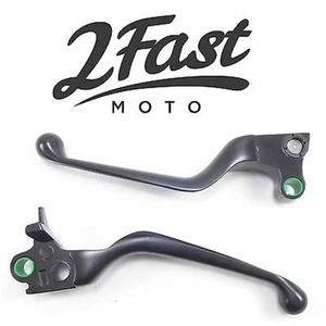 2FastMoto Wide Blade Black Lever Set for Harley Davidson 01-45015 - Picture 1 of 6