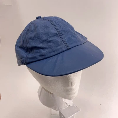 Gorra de béisbol vintage de cuero azul hecha en EE. UU. Union ala más corta Foto 1 de 4