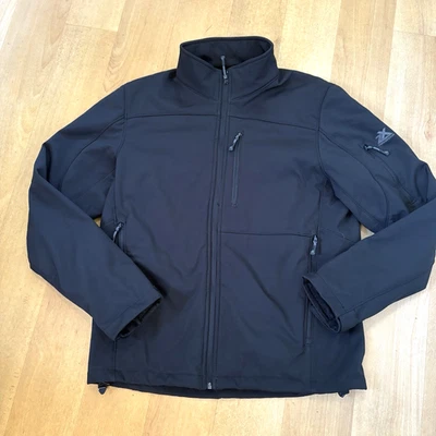 ZeroXposure Rocker Softshell Jacket Men's M Black Fleece Lined Zip Pockets - Image 1 of 4