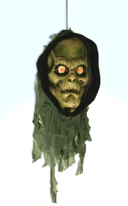 ZOMBIE Head with Light Up Eyes Halloween prop - Picture 1 of 1