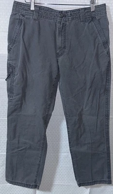 Men's 32x30 G.H. Bass & Co. Gray Canvas Rugged Hiking Hunting Trekking Pants - Image 1 of 4