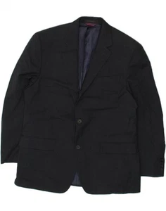 IZOD Mens 2 Button Blazer Jacket UK 42 XL Navy Blue Polyester MU01 - Picture 1 of 4