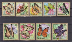 BURUNDI 1968, Sc# C66-C74, CV $55, Butterflies, MH - Picture 1 of 2