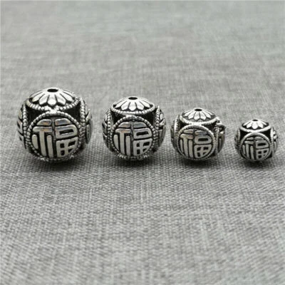 2 Stück 925 Sterling Silber Glücksblumenperlen Glücksarmband Spacer - Bild 1 von 4