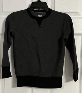 Athletic Works Boys Medium (8) Crew Neck Black Long Sleeve Sweatshirt - Picture 1 of 15