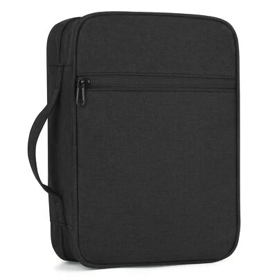 GERMUN Mens Large Bible Cover Carrying Book Case Church Bag Bible Protective Black