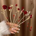 Retro Rose Flower Hairpin With Tassel Hair Clips Multi-function Headwear  Gift