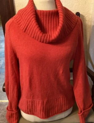 Womens 100% Cashmere Geneva Thick Heavy Gauge  Cowl Neck Cuff Sleeves Large - Image 1 of 3