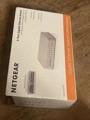 NETGEAR (GS205100PAS) 5 Port Gigabit Ethernet Switch - New/ Sealed - Image 1 of 2