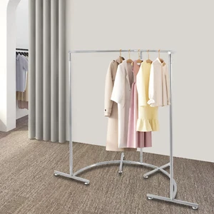 Half Round Clothes Rack Stainless Steel Curved Garment Display Rack 100*130cm - Picture 1 of 11