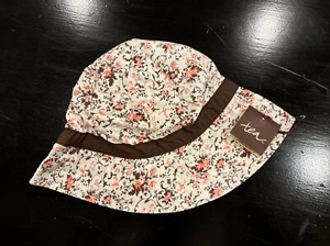 Boutique Brand Tea Summer Bucket Sun Hat Toddler Girls Floral Beach New $14 - Picture 1 of 5