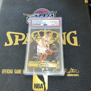 Steve Nash -1996-Power Gold Crown Die-Cut- Autographed Psa/DNA Beckett Certified