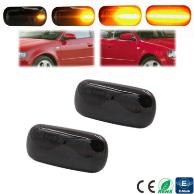 For Audi A3 A4 A6 A8 TT MK2 Dynamic LED Sequential Side Marker INDICATOR Lights - Image 1 of 4