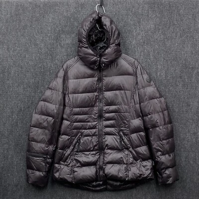 Andrew Marc Womens Puffer Jacket 650 Down Fill Shiny Charcoal Full Zip Medium - Image 1 of 4