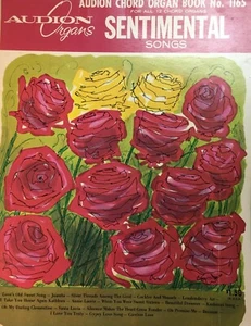 Libro de órgano Audion Chord 1971 vintage número 1165 canciones sentimentales - Imagen 1 de 6