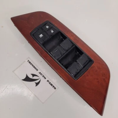Interruptor maestro de ventana eléctrica del lado del conductor Lexus HS 250H 2010-2012 grano de madera OEM Foto 1 de 4