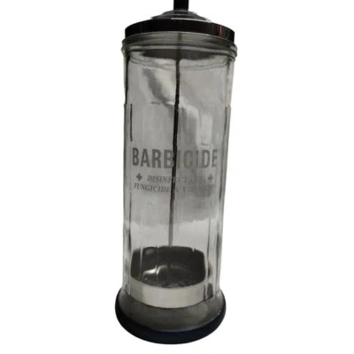 Barber Supply Tarro Barbicida Soporte Desinfectante Equipo de Peluquería Salón Foto 1 de 4