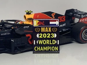 Pitboard 1:43/1:18 (Pizarra F1) / Max Verstappen 2023 World Champion - Imagen 1 de 8