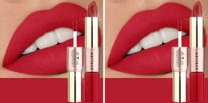2 Evelier 2 en 1: impresionante lápiz labial rojo y brillo labial vibrante nutritivo de larga duración - Imagen 1 de 1
