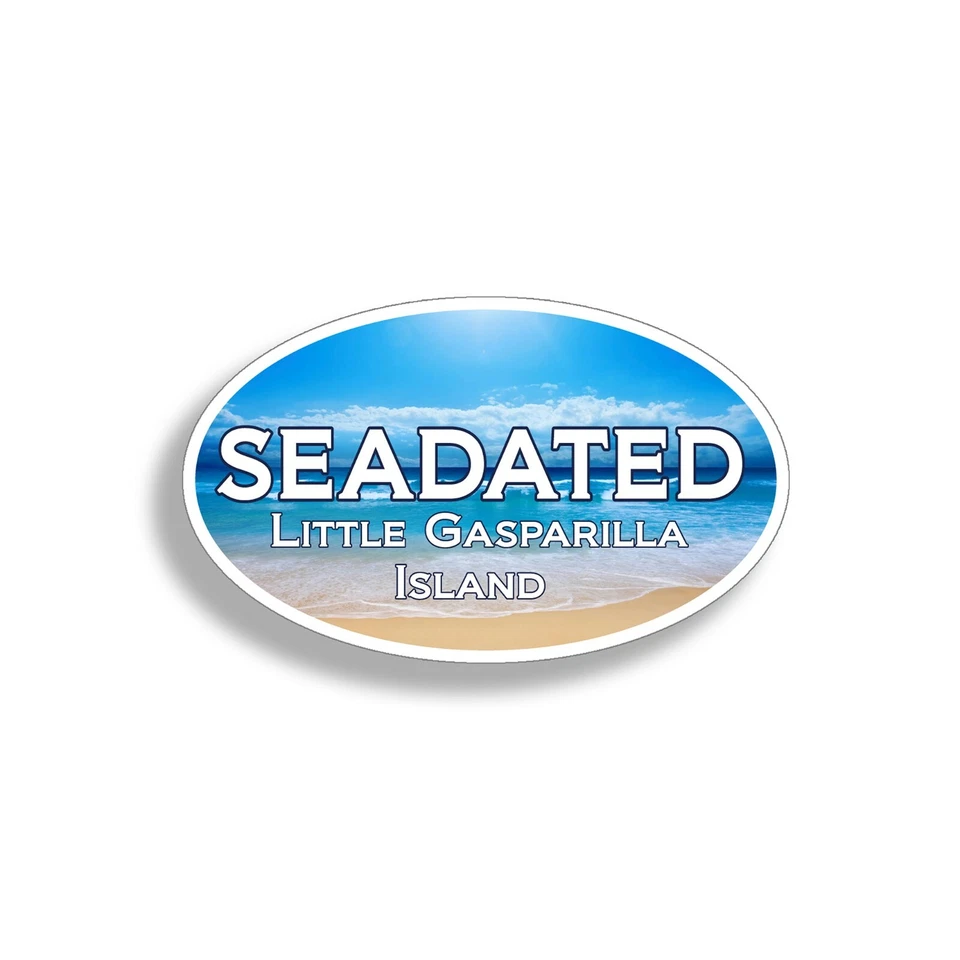 Seadated Sticker Ocean Little Gasparilla Island Car Vehicle Window Bumper Decal - Image 1 of 1
