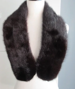 Mahogany Mink Fur Clip Collar Accessory EXCELLENT CONDITION, Worn only once. - Picture 1 of 6