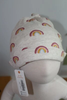 Gymboree Brand New Baby I'm New Here Girls Hat Size 12-24 M NWT Rainbow beanie  - Image 1 of 2