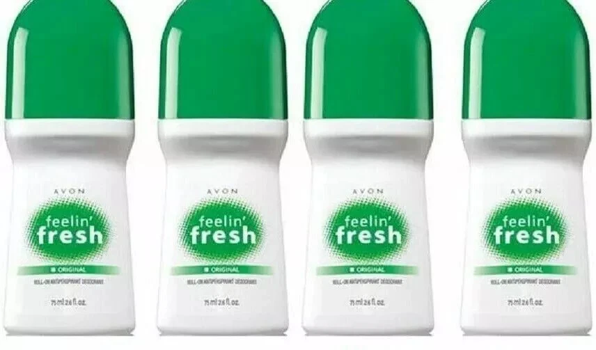 4-AVON FEELIN FRESCO ORIGINAL ROLL-ON DESODORANTE ANTITRANSPIRANTE 2,6 FL OZ Foto 1 de 1