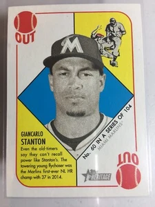 Giancarlo Stanton 2015 Topps Heritage '51 #60 neuwertig kostenloser Versand - Bild 1 von 7