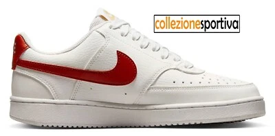SCARPE DONNA NIKE COURT VISION LOW NEXT - DH3158-104 col.bianco/rosso scuro