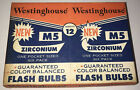 Vtg Flashbulbs Westinghouse M5 Zirconium Camera Photography Retro NOS 12 Bulbs