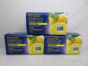 DESERT ESSENCE ITALIAN LEMON SOAP BAR 5 OZ NWOB LOT OF 3 - Picture 1 of 5