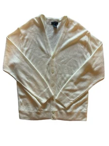 Vintage Mens Dockers Golf Cardigan Sweater Large Beige Button Front - Picture 1 of 3