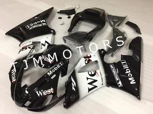 For YZF R1 1998-1999 Black White West ABS Injection Mold Bodywork Fairing Kit - Imagen 1 de 5