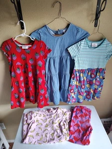 Hanna Andersson Lot of Girl's Clothes Sz 4-5 Cotton Casual Playwear Dresses+ - Picture 1 of 13