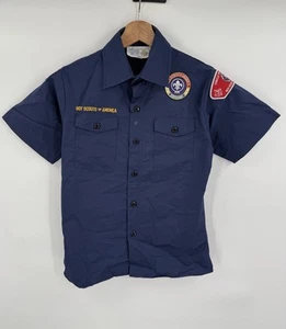 Boy Scouts of America Cub Scout Uniform Youth Shirt USA Blue Size Medium - Picture 1 of 6