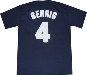 New York Yankees Lou Gehrig Majestic Throwback Shirt New tags Men's Medium - Picture 1 of 4