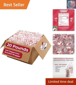 20 lb of Classic Soft Peppermint Mints - Handcrafted, Individually Wrapped Bliss - Picture 1 of 10