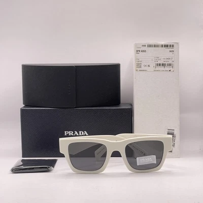Prada Unisex Large Square Full Rim Sunglasses SPRA06 White - Image 1 of 4