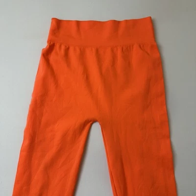 New Mix Leggings Womens Small Orange High Waist Stretch Yoga Pants Activewear Foto 1 de 4
